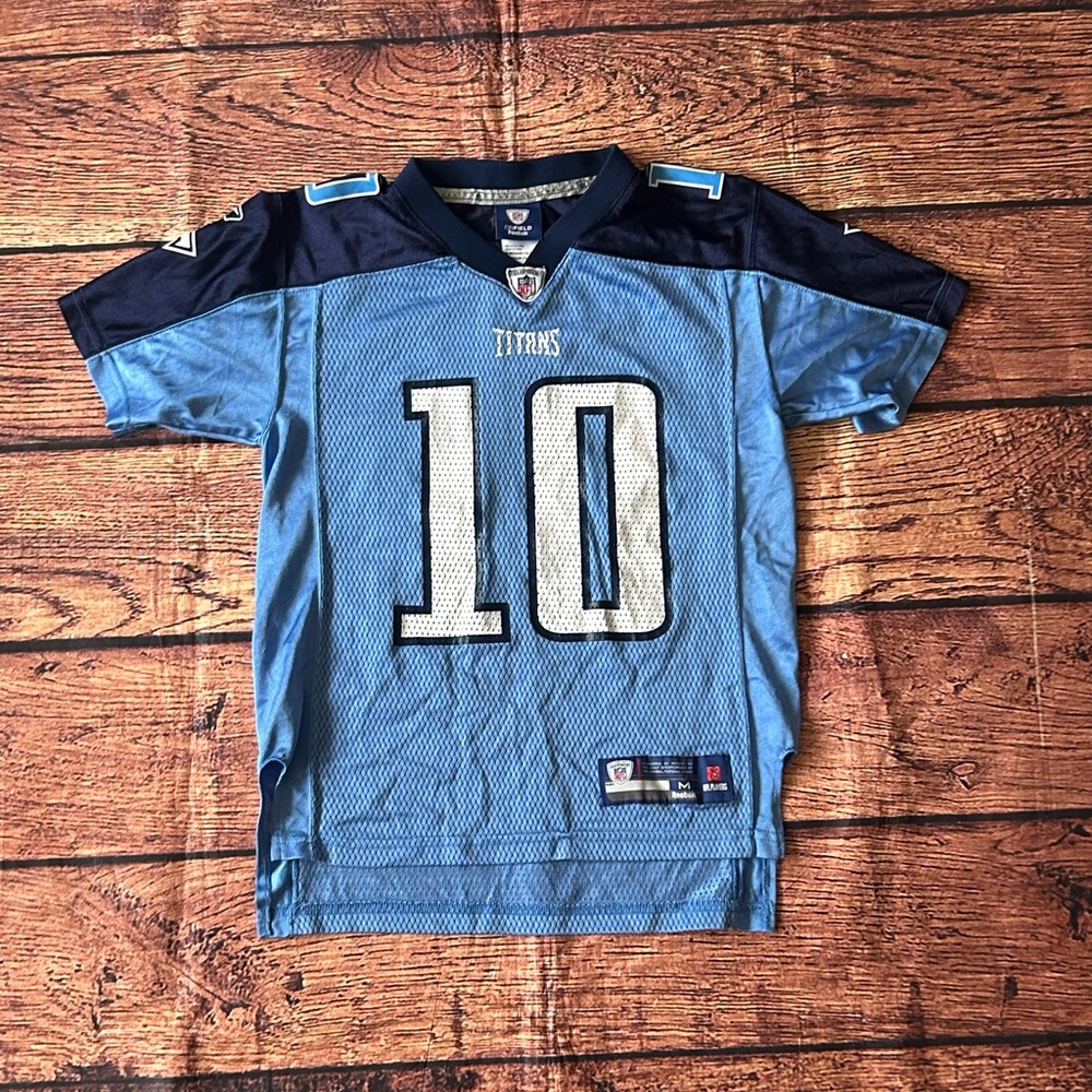 Reebok NFL Tennessee Titans Vince Young Jersey Light Blue White Size Medium